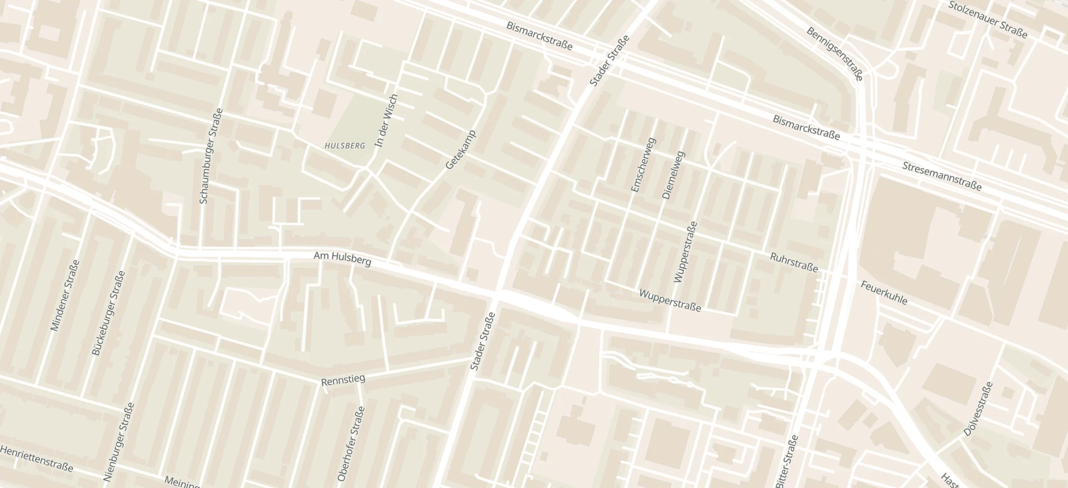 Stadtplan der Östlichen Vorstadt mit Markierung an der Stader Straße 85